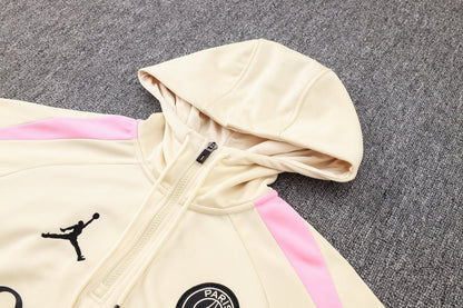 PSG Beige and Black Premium Tracksuit from FootballPrestige.shop - Premium Concept kits