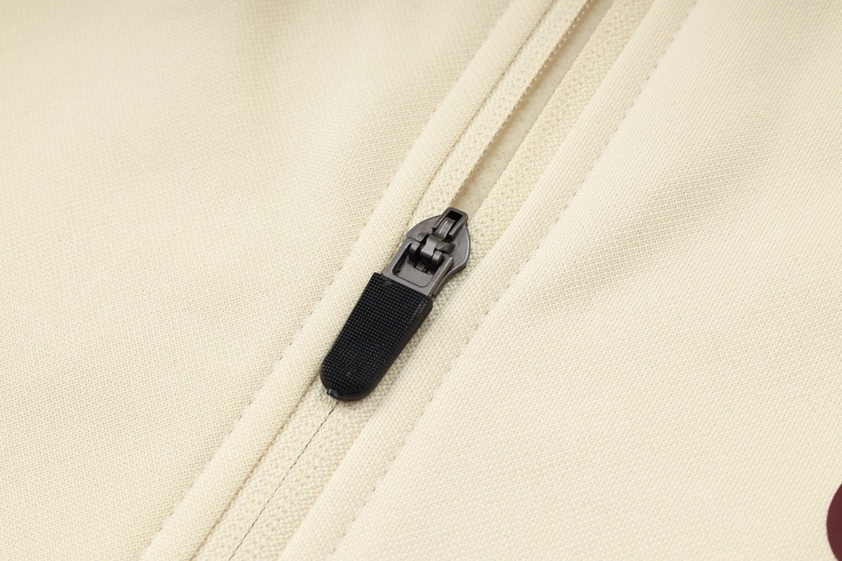 PSG Beige and Dark Blue Premium Tracksuit from FootballPrestige.shop - Premium Concept kits