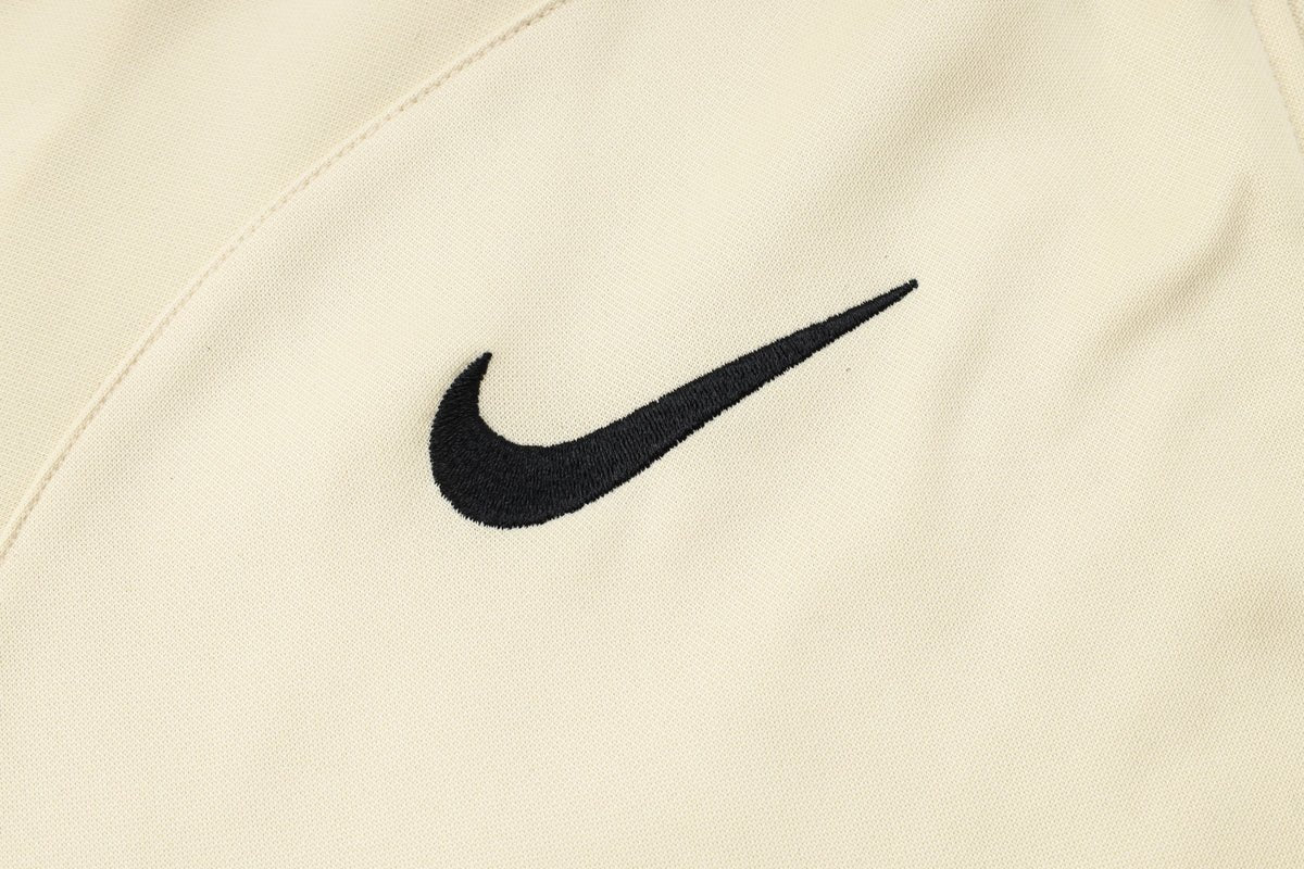 PSG Beige and Dark Blue Premium Tracksuit from FootballPrestige.shop - Premium Concept kits