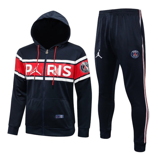 PSG Dark Blue and Red Premium Tracksuit from FootballPrestige.shop - Premium Concept kits