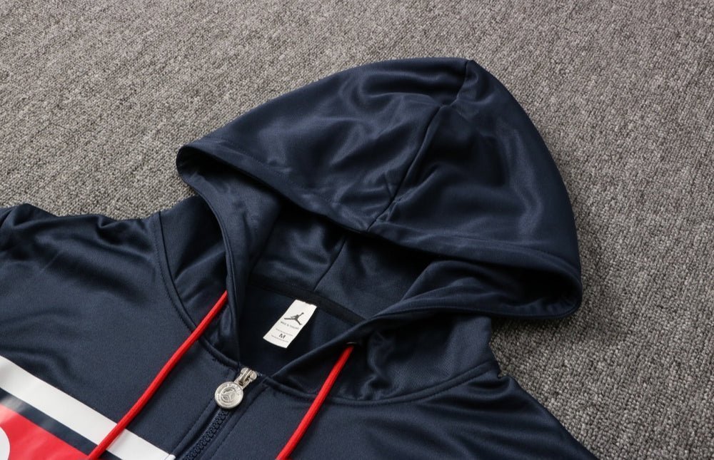 PSG Dark Blue and Red Premium Tracksuit from FootballPrestige.shop - Premium Concept kits