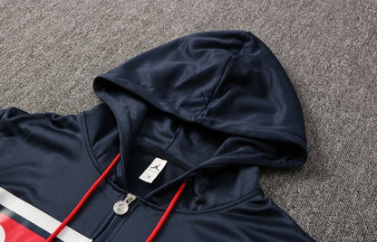 PSG Dark Blue and Red Premium Tracksuit from FootballPrestige.shop - Premium Concept kits