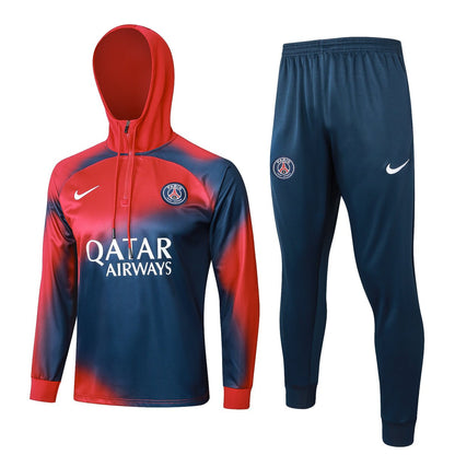 PSG Dark Blue and Red Tracksuit II from FootballPrestige.com - Premium Football Kits