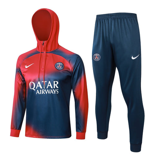 PSG Dark Blue and Red Tracksuit II from FootballPrestige.com - Premium Football Kits