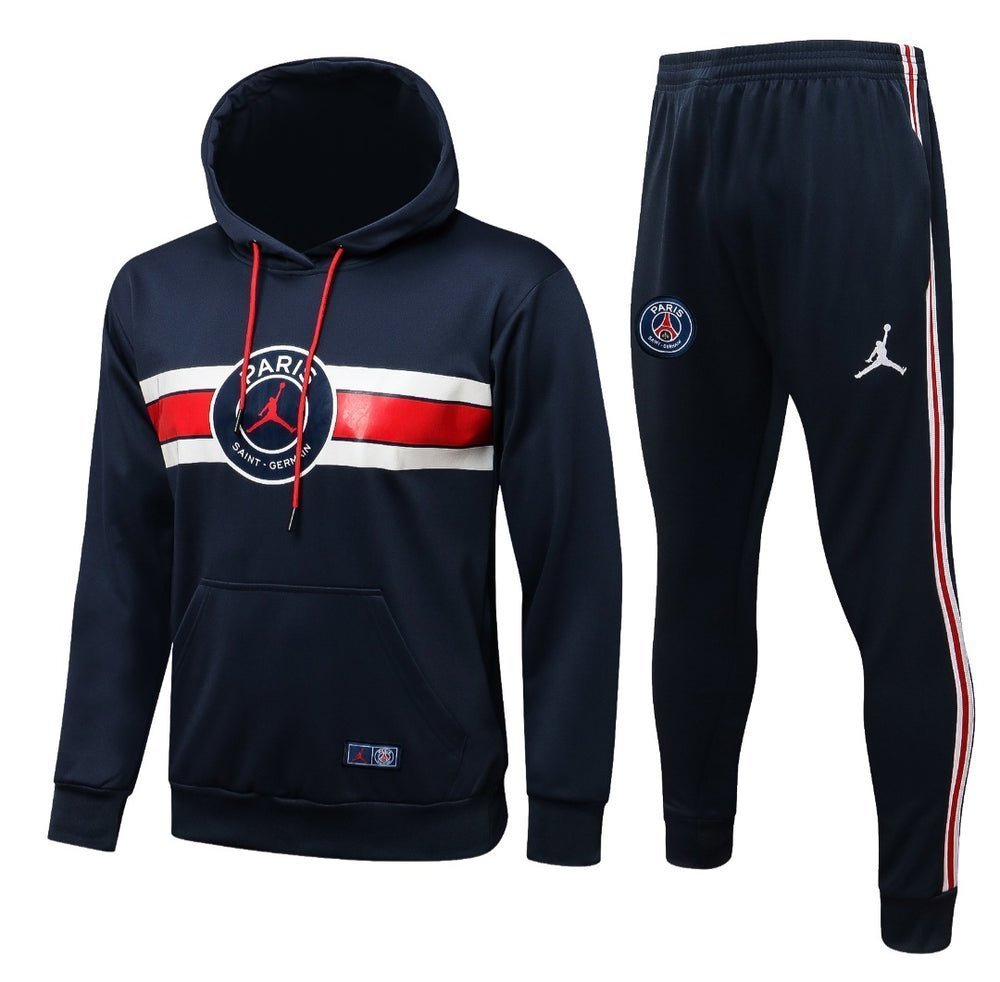 PSG Dark Blue and Red x White Premium Tracksuit from FootballPrestige.shop - Premium Concept kits