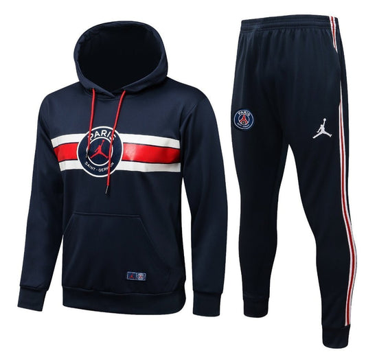 PSG Dark Blue and Red x White Premium Tracksuit from FootballPrestige.shop - Premium Concept kits