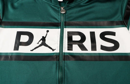PSG Dark Green and White Premium Tracksuit from FootballPrestige.shop - Premium Concept kits