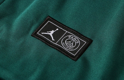 PSG Dark Green and White Premium Tracksuit from FootballPrestige.shop - Premium Concept kits