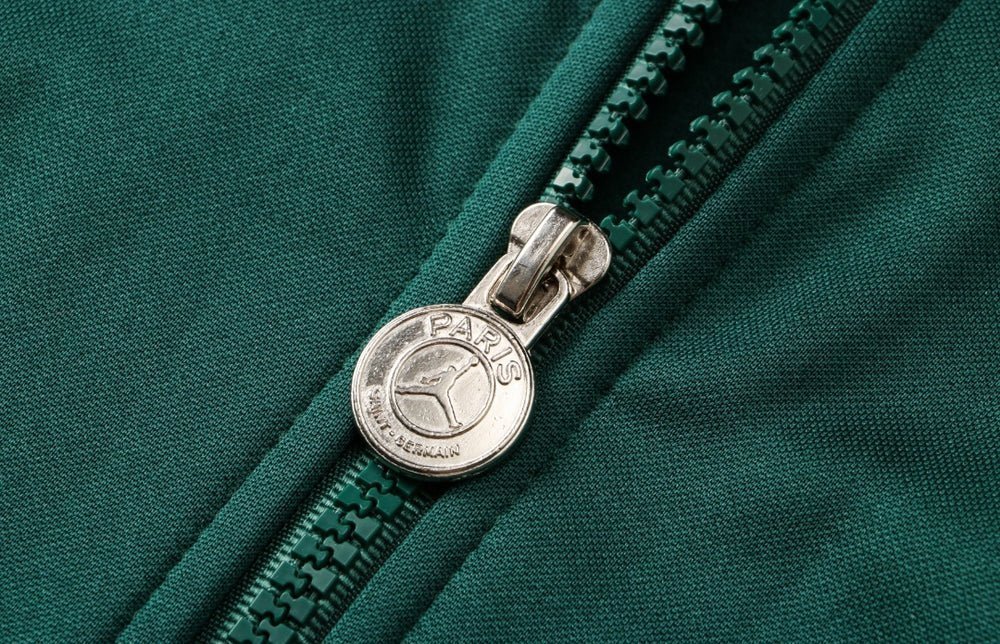 PSG Dark Green and White Premium Tracksuit from FootballPrestige.shop - Premium Concept kits