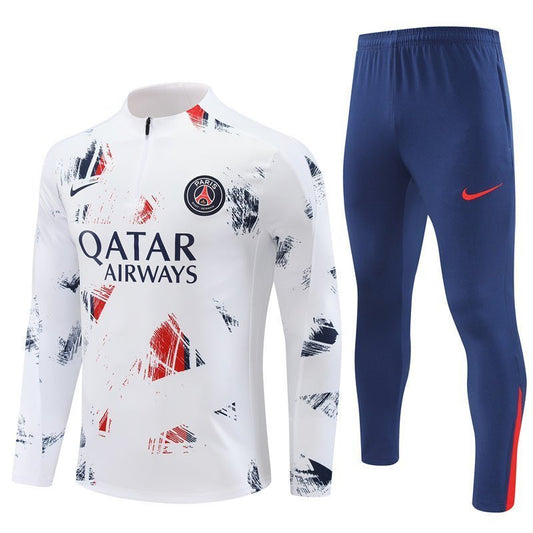 PSG "Parisian Frost" White Premium Tracksuit from FootballPrestige.shop - Premium Concept kits