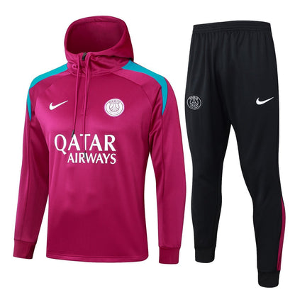 PSG Pink and Black Premium Tracksuit from FootballPrestige.shop - Premium Concept kits