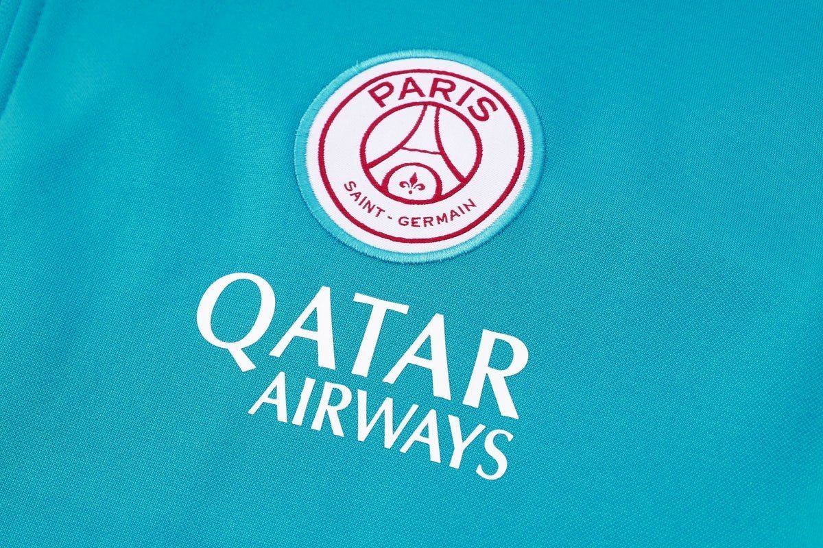 PSG Turquoise and Pink Premium Tracksuit from FootballPrestige.shop - Premium Concept kits