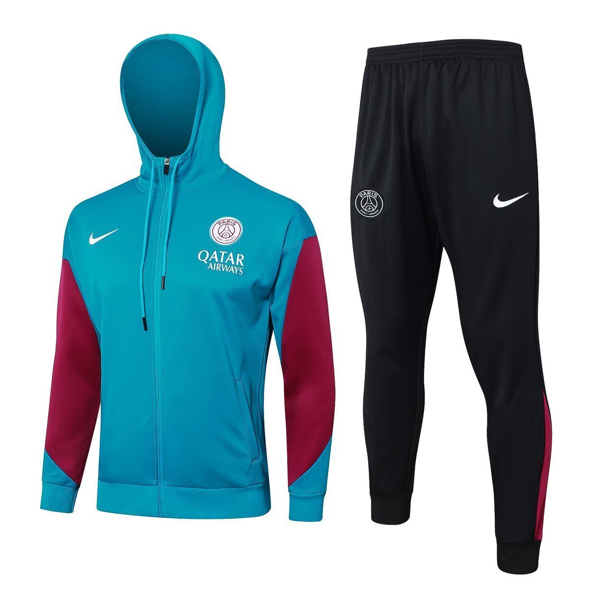 PSG Turquoise and Pink Premium Tracksuit from FootballPrestige.shop - Premium Concept kits