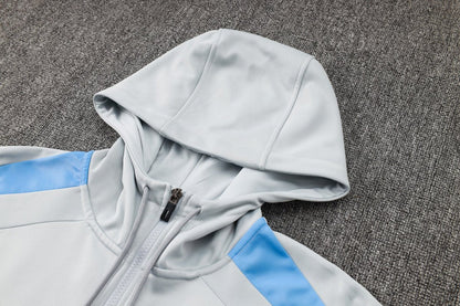 PSG White and Blue Premium Tracksuit from FootballPrestige.shop - Premium Concept kits