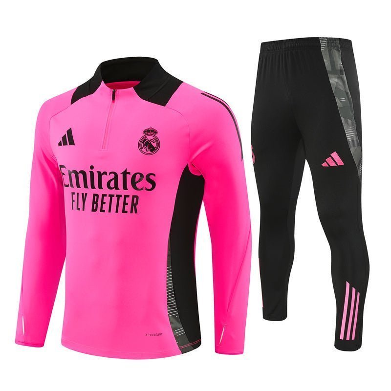 Real Madrid "Aurora Rose" Premium Kids Size Tracksuit from FootballPrestige.com - Premium Football Kits
