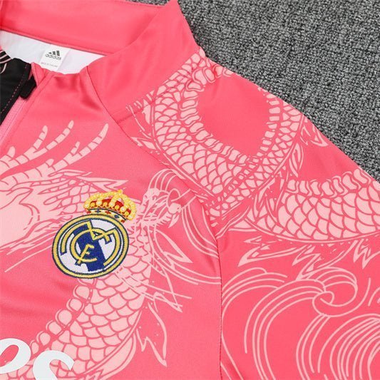 Real Madrid "Blush Horizon" Premium Kids Size Tracksuit from FootballPrestige.com - Premium Football Kits