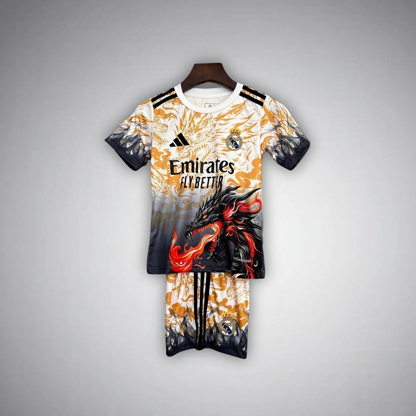 Real Madrid "Draconic Flame" Premium Kids Size Kit from FootballPrestige.com - Premium Football Kits