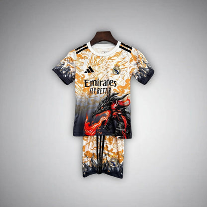 Real Madrid "Draconic Flame" Premium Kids Size Kit from FootballPrestige.com - Premium Football Kits
