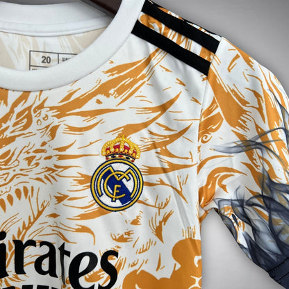 Real Madrid "Draconic Flame" Premium Kids Size Kit from FootballPrestige.com - Premium Football Kits