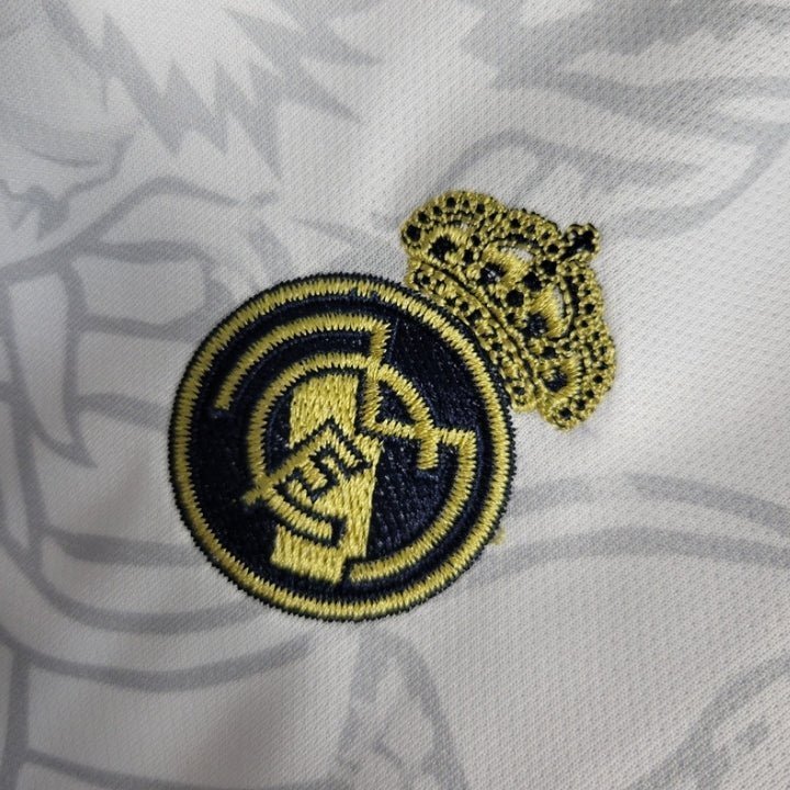 Real Madrid Dragon Blanco Premium Kids Size Kit from FootballPrestige.com - Premium Football Kits