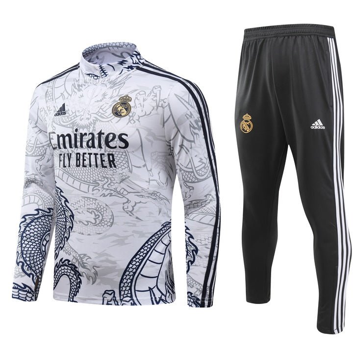 Real Madrid "Dragón Blanco" Premium Tracksuit from FootballPrestige.club - Premium Football Kits