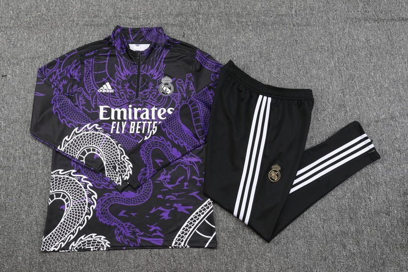 Real Madrid "Dragon Morado" Premium Tracksuit from FootballPrestige.club - Premium Football Kits