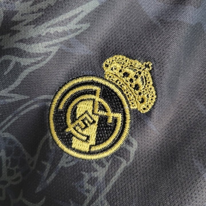 Real Madrid "Dragon Negro" Premium Kids Size Kit from FootballPrestige.club - Premium Football Kits