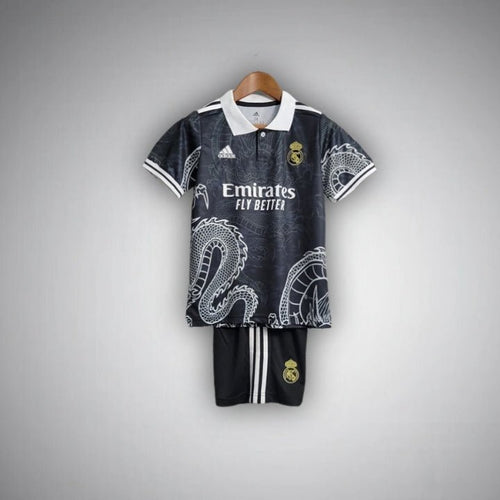 Real Madrid "Dragon Negro" Premium Kids Size Kit from FootballPrestige.com - Premium Football Kits
