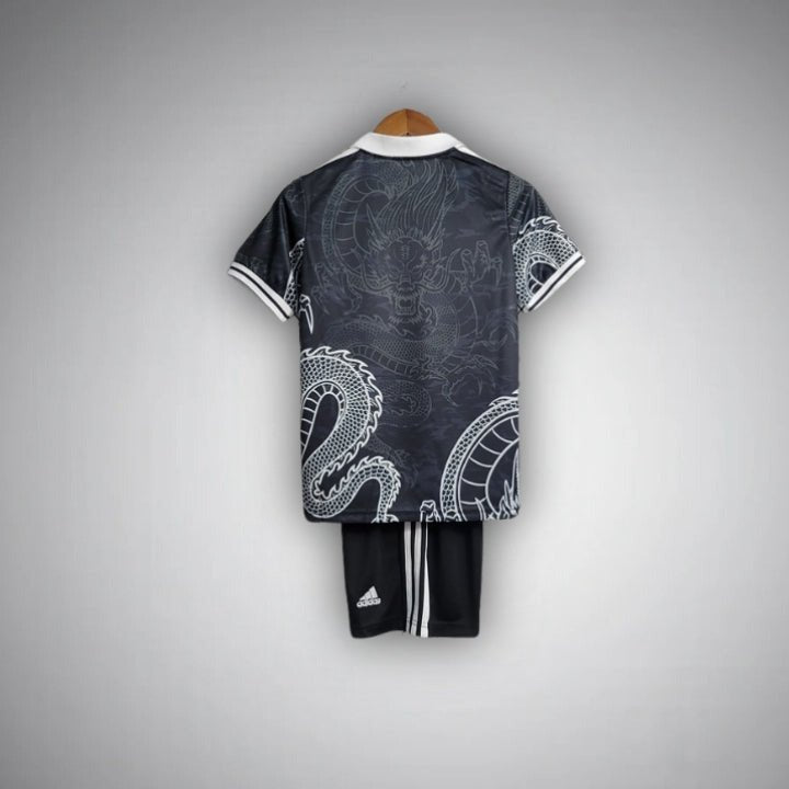 Real Madrid "Dragon Negro" Premium Kids Size Kit from FootballPrestige.club - Premium Football Kits