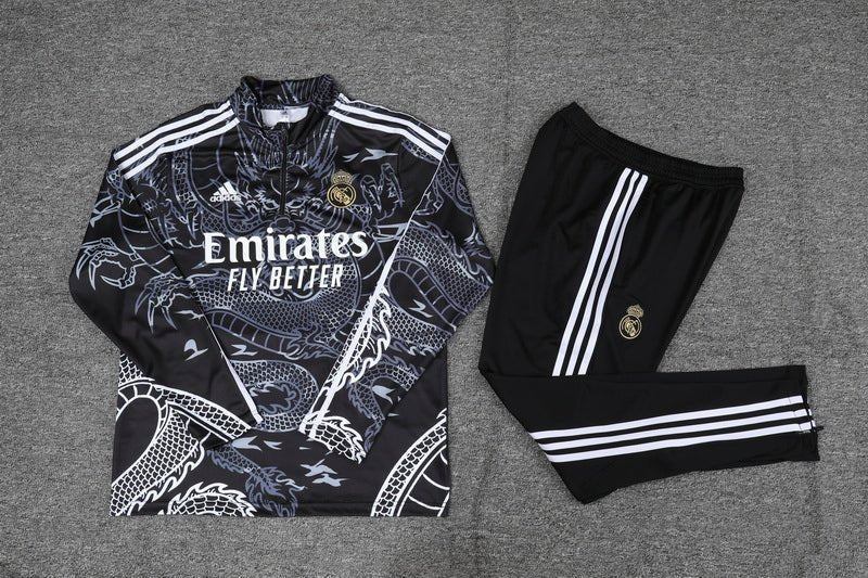 Real Madrid "Dragón Negro" Premium Tracksuit from FootballPrestige.com - Premium Football Kits