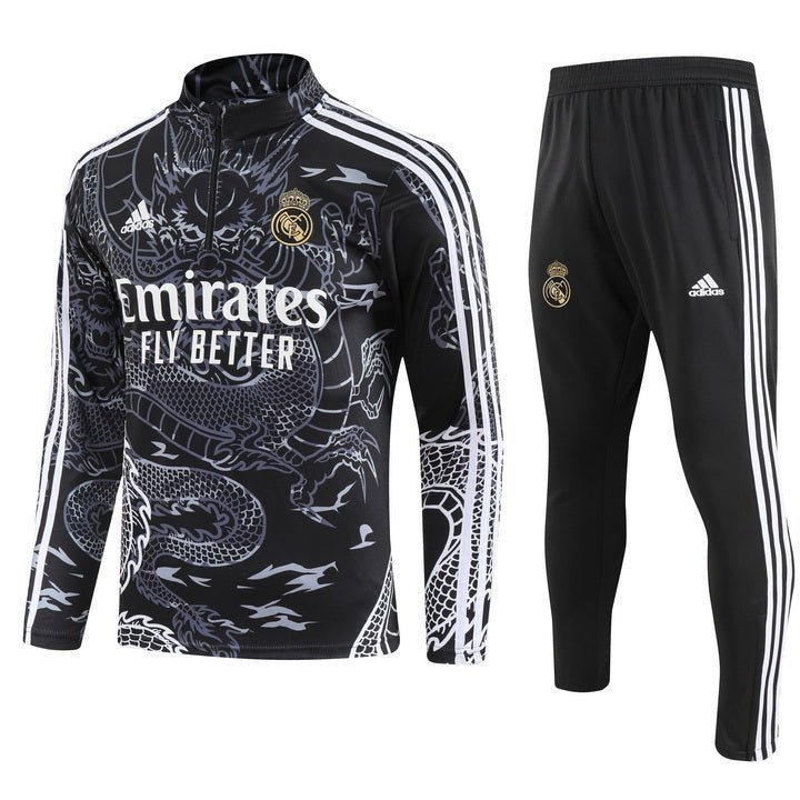 Real Madrid "Dragón Negro" Premium Tracksuit from FootballPrestige.club - Premium Football Kits