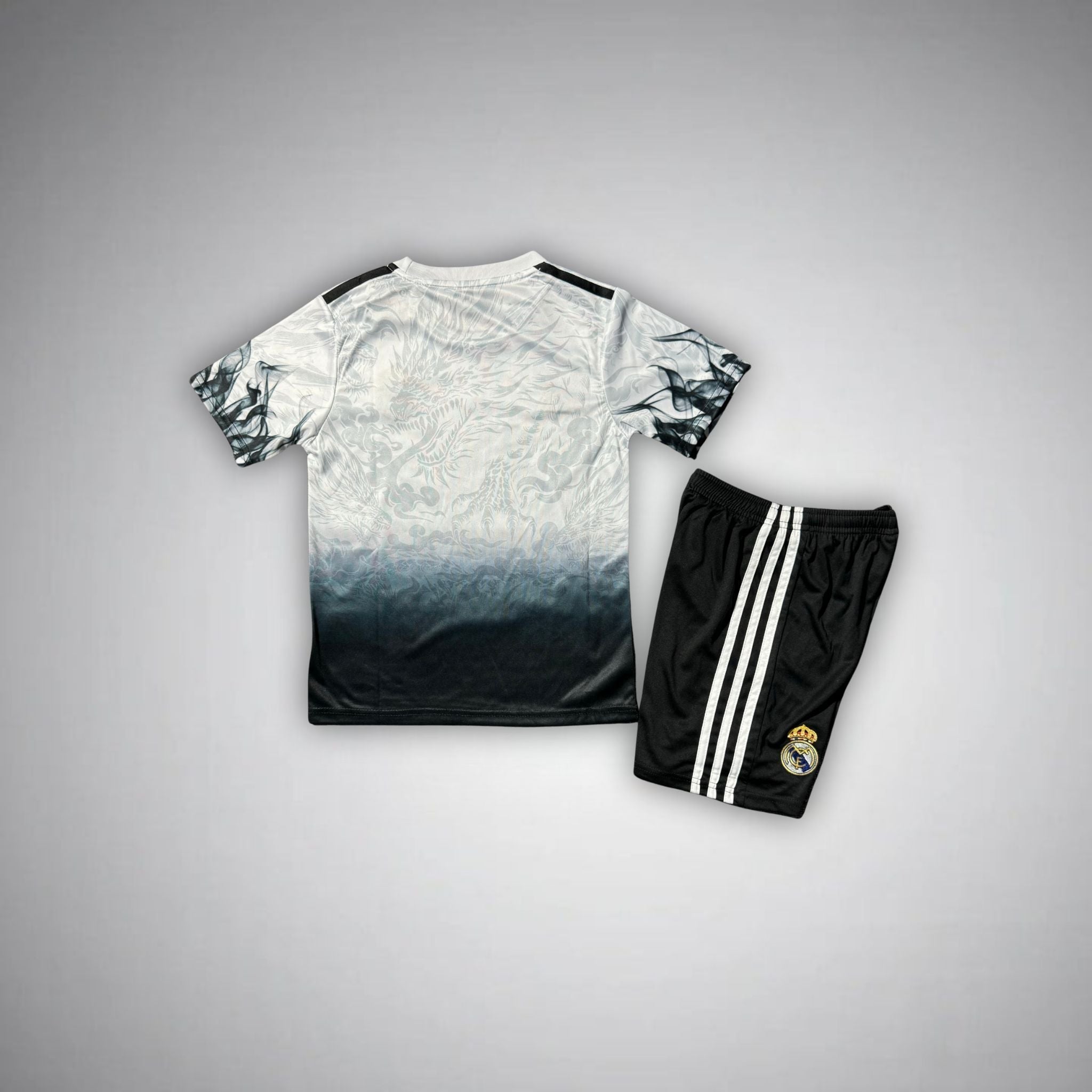 Real Madrid "Emerald Flame" Premium Kids Size Kit from FootballPrestige.club - Premium Football Kits