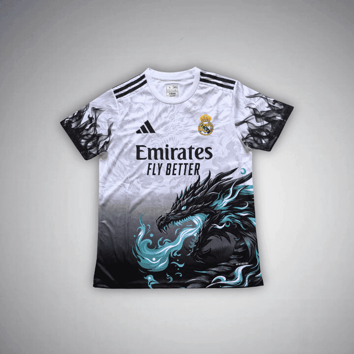 Real Madrid "Emerald Flame" Premium Kit from FootballPrestige.club - Premium Football Kits
