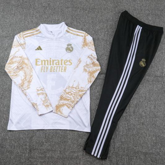 Real Madrid "Golden Dynasty" Premium Tracksuit from FootballPrestige.club - Premium Football Kits