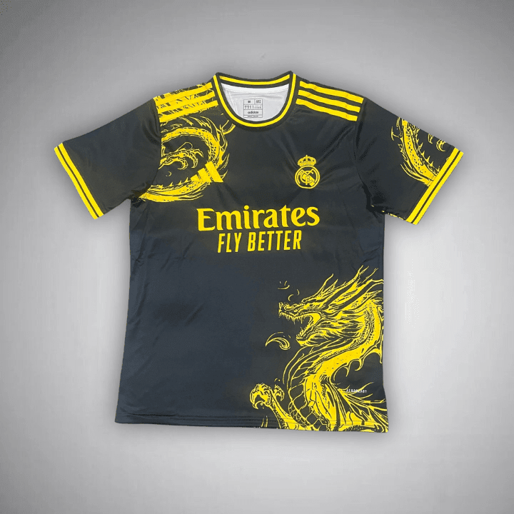 Real Madrid "Golden Falkor" Premium Kit from FootballPrestige.club - Premium Football Kits