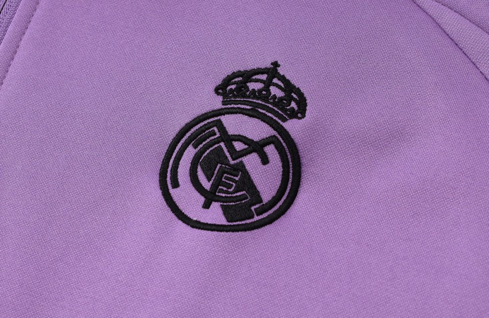 Real Madrid Purple and White Premium Tracksuit from FootballPrestige.com - Premium Football Kits