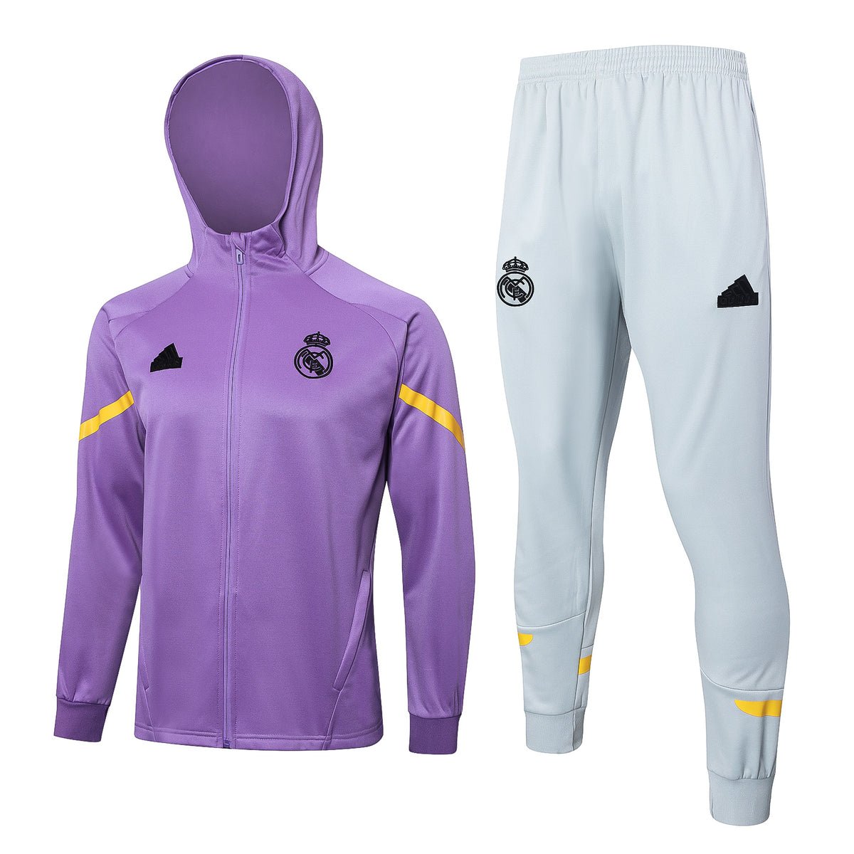 Real Madrid Purple and White Premium Tracksuit from FootballPrestige.com - Premium Football Kits