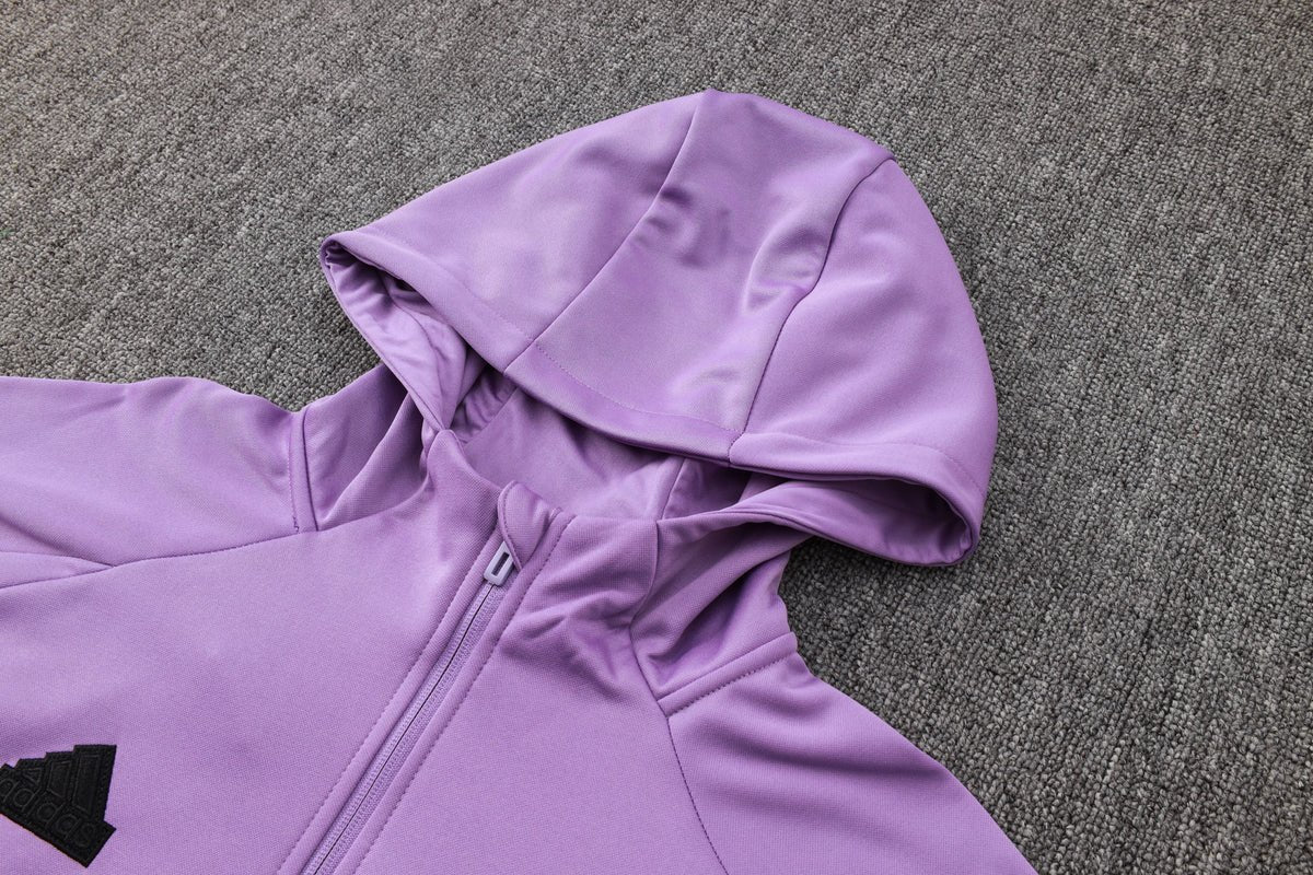 Real Madrid Purple and White Premium Tracksuit from FootballPrestige.com - Premium Football Kits