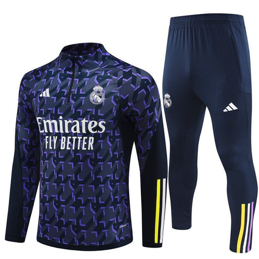 Real Madrid "Virtuoso" Premium Kids Size Tracksuit from FootballPrestige.com - Premium Football Kits