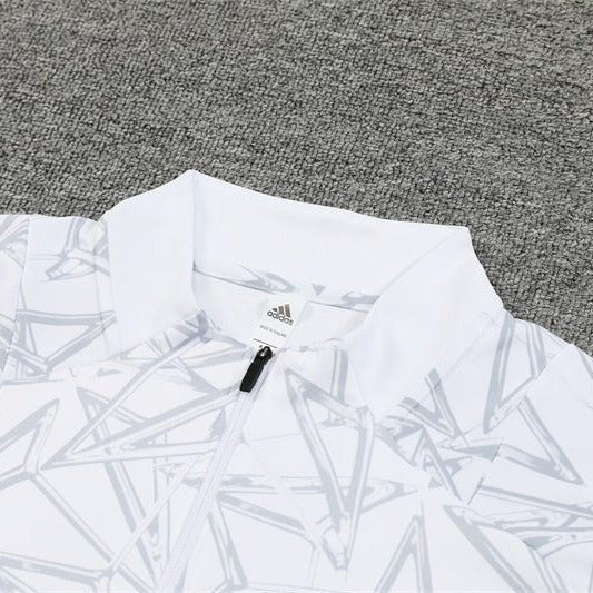 Real Madrid "White Armor" Premium Kids Size Tracksuit from FootballPrestige.com - Premium Football Kits