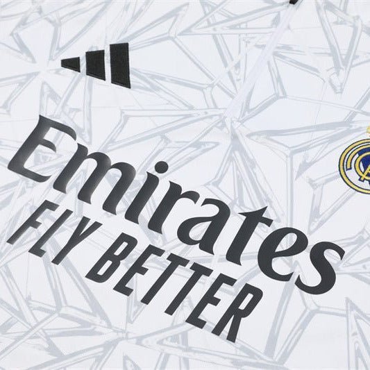 Real Madrid "White Armor" Premium Kids Size Tracksuit from FootballPrestige.com - Premium Football Kits