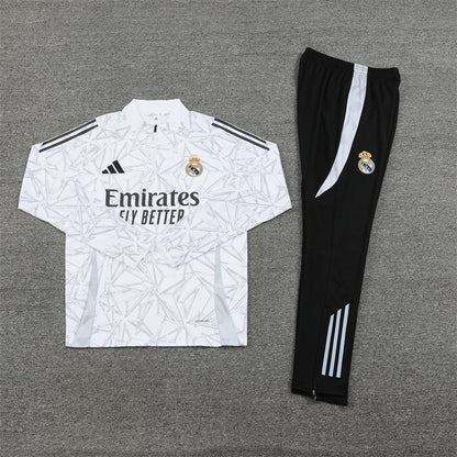 Real Madrid "White Armor" Premium Tracksuit from FootballPrestige.com - Premium Football Kits