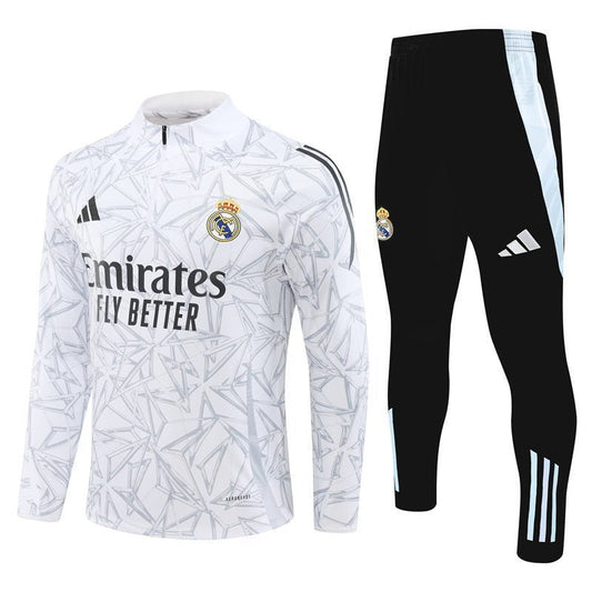 Real Madrid "White Armor" Premium Tracksuit from FootballPrestige.com - Premium Football Kits